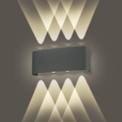 Brilagi - LED lauko sieninis šviestuvas FLAREBOX LED/8W/230V antracitas IP65