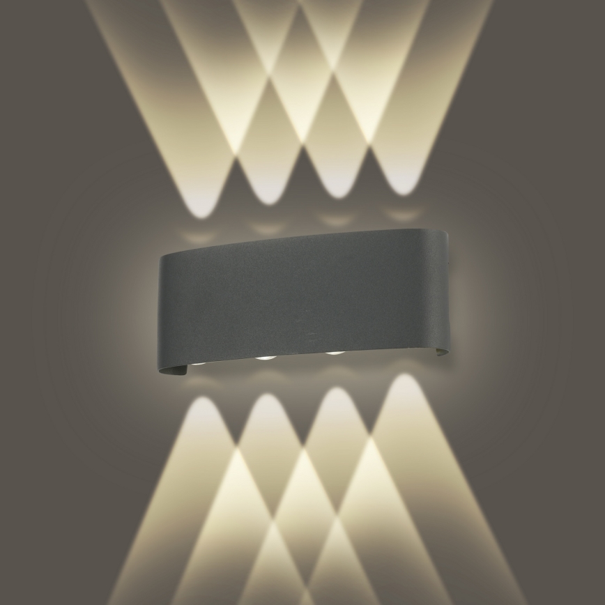 Brilagi - LED lauko sieninis šviestuvas FLAREBOX LED/8W/230V antracitas IP65