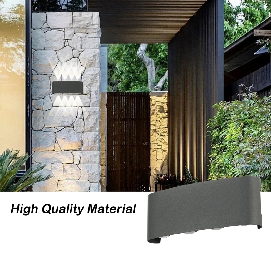 Brilagi - LED lauko sieninis šviestuvas FLAREBOX LED/8W/230V antracitas IP65