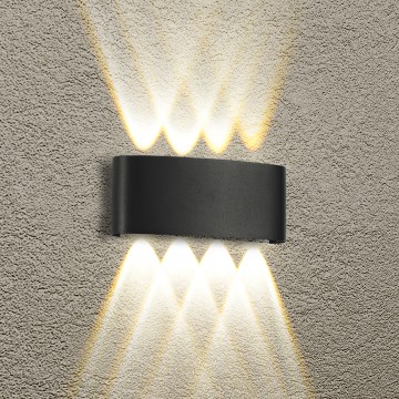 Brilagi - LED lauko sieninis šviestuvas FLAREBOX LED/8W/230V juodas IP65