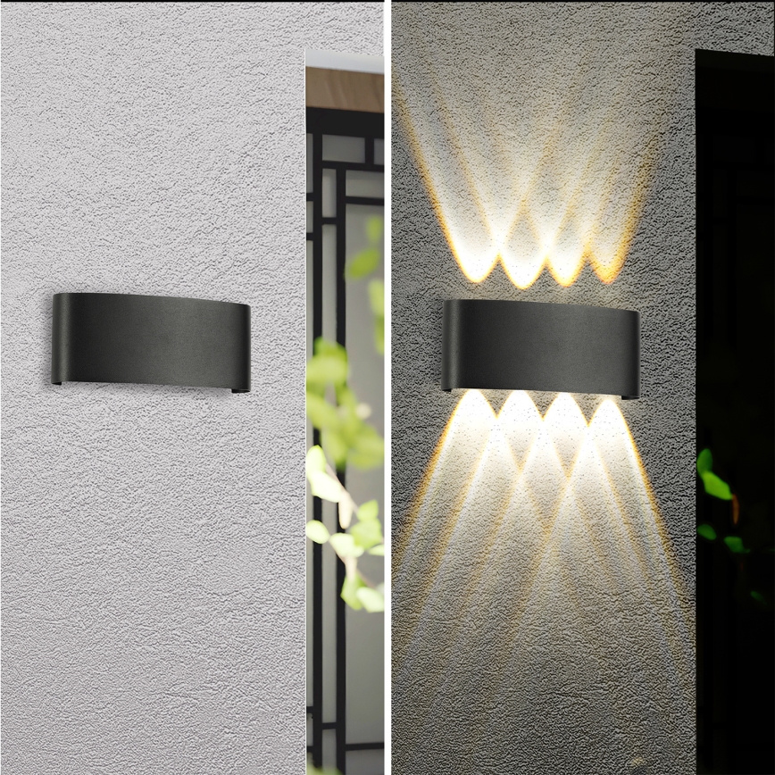 Brilagi - LED lauko sieninis šviestuvas FLAREBOX LED/8W/230V juodas IP65