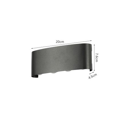Brilagi - LED lauko sieninis šviestuvas FLAREBOX LED/8W/230V juodas IP65