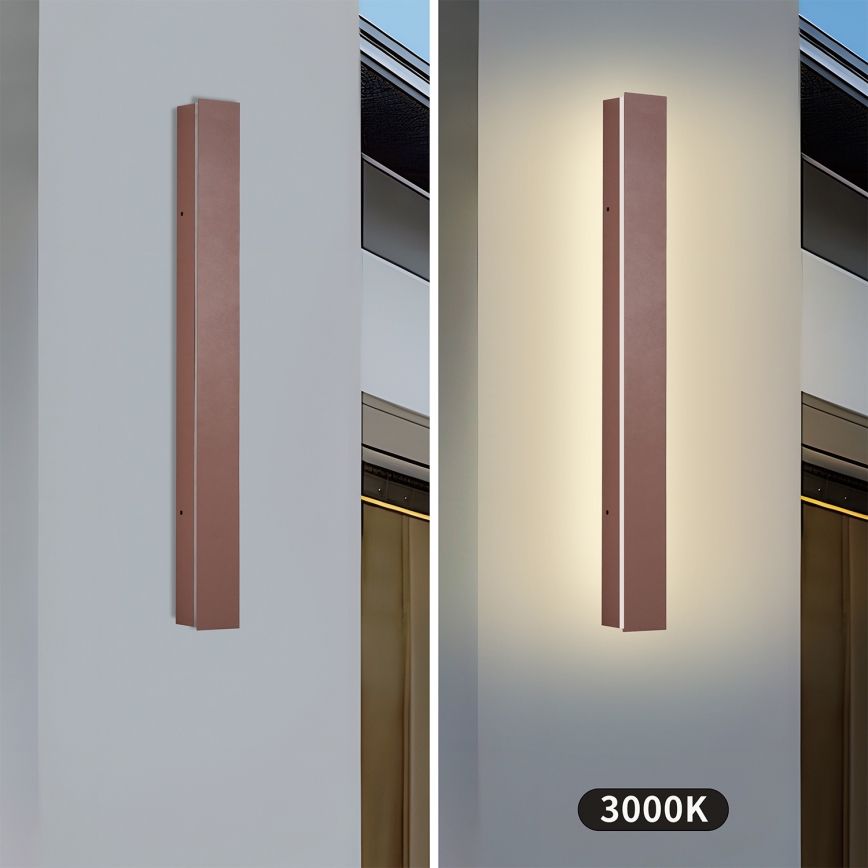 Brilagi - LED lauko sieninis šviestuvas LINEAR LED/12W/230V 3000K IP65 50 cm rudas CRI 90