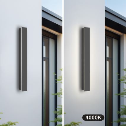 Brilagi - LED lauko sieninis šviestuvas LINEAR LED/12W/230V 4000K IP65 50 cm antracitas CRI 90