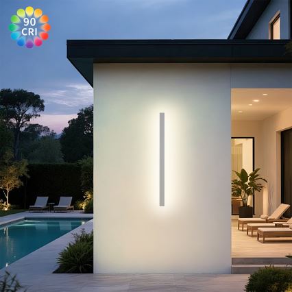 Brilagi - LED lauko sieninis šviestuvas LINEAR LED/22W/230V 3000K IP65 100 cm baltas CRI 90