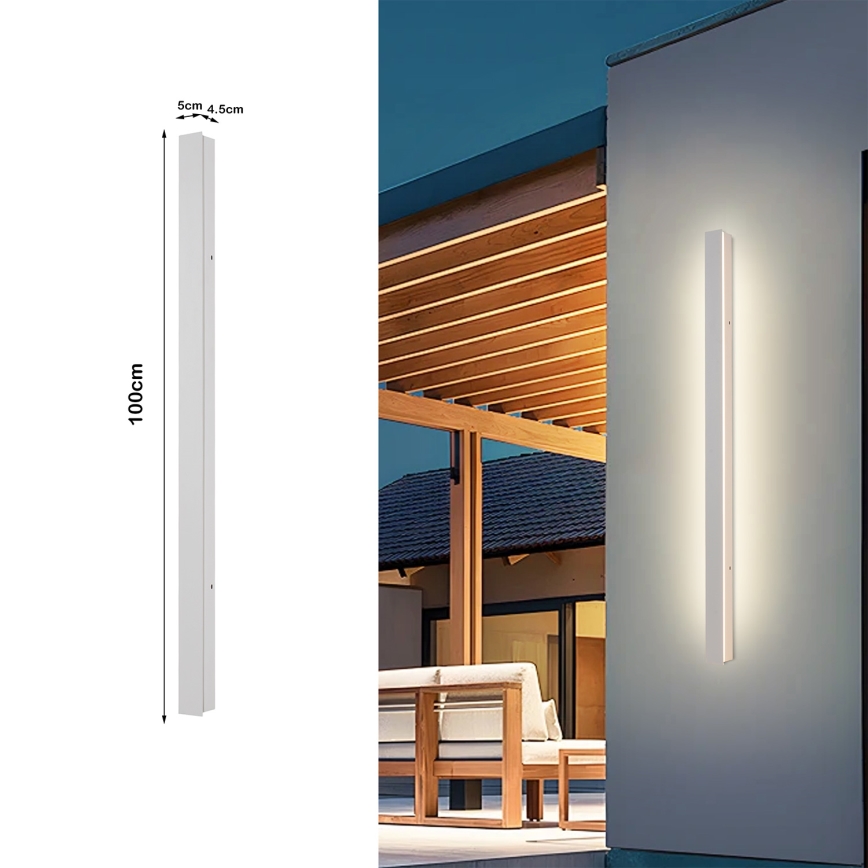 Brilagi - LED lauko sieninis šviestuvas LINEAR LED/22W/230V 3000K IP65 100 cm baltas CRI 90