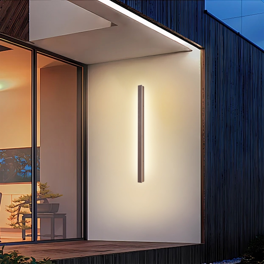 Brilagi - LED lauko sieninis šviestuvas LINEAR LED/22W/230V 3000K IP65 100 cm rudas CRI 90