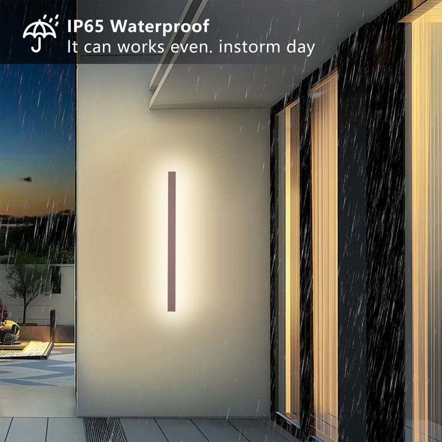 Brilagi - LED lauko sieninis šviestuvas LINEAR LED/22W/230V 3000K IP65 100 cm rudas CRI 90