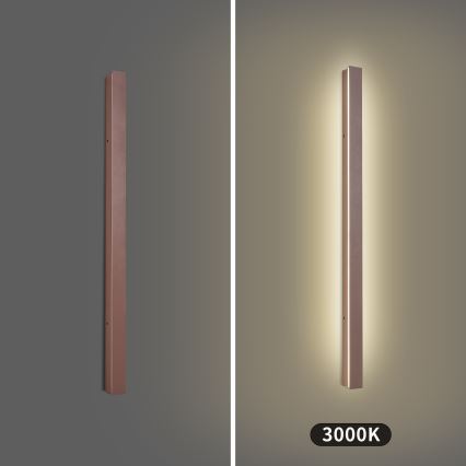 Brilagi - LED lauko sieninis šviestuvas LINEAR LED/22W/230V 3000K IP65 100 cm rudas CRI 90