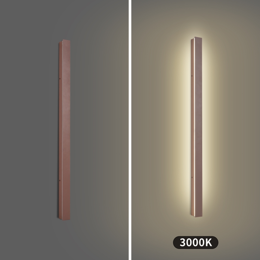 Brilagi - LED lauko sieninis šviestuvas LINEAR LED/22W/230V 3000K IP65 100 cm rudas CRI 90