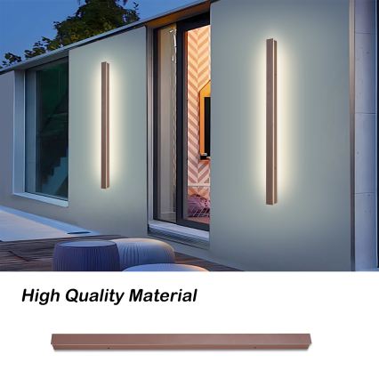 Brilagi - LED lauko sieninis šviestuvas LINEAR LED/22W/230V 3000K IP65 100 cm rudas CRI 90
