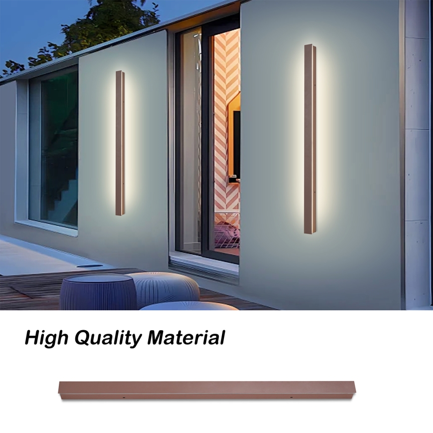 Brilagi - LED lauko sieninis šviestuvas LINEAR LED/22W/230V 3000K IP65 100 cm rudas CRI 90