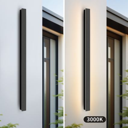 Brilagi - LED lauko sieninis šviestuvas LINEAR LED/22W/230V 3000K IP65 100 cm juoda CRI 90