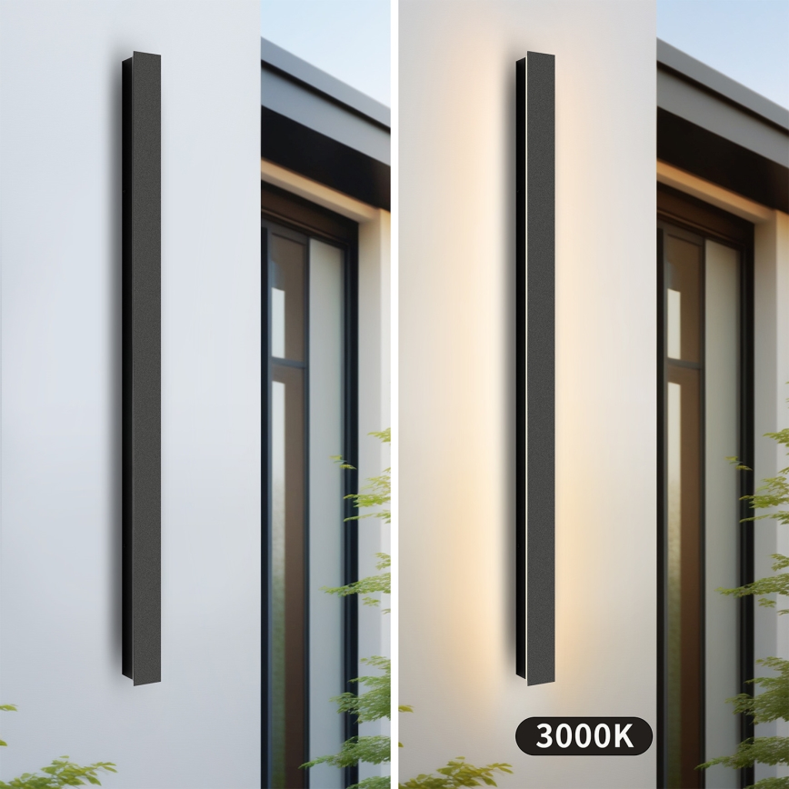 Brilagi - LED lauko sieninis šviestuvas LINEAR LED/22W/230V 3000K IP65 100 cm juoda CRI 90