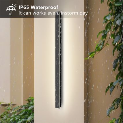 Brilagi - LED lauko sieninis šviestuvas LINEAR LED/22W/230V 3000K IP65 100 cm juoda CRI 90
