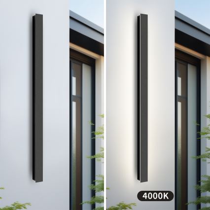Brilagi - LED lauko sieninis šviestuvas LINEAR LED/22W/230V 4000K IP65 100 cm juodas CRI 90