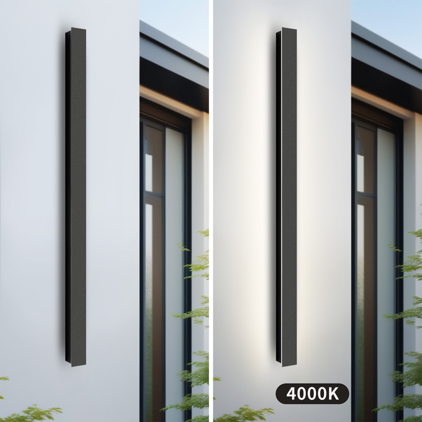 Brilagi - LED lauko sieninis šviestuvas LINEAR LED/22W/230V 4000K IP65 100 cm juodas CRI 90