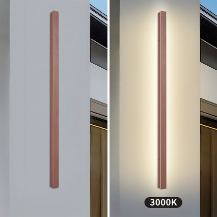 Brilagi - LED lauko sieninis šviestuvas LINEAR LED/32W/230V 3000K IP65 140 cm ruda CRI 90