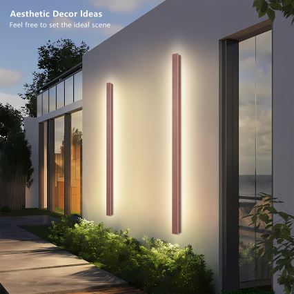 Brilagi - LED lauko sieninis šviestuvas LINEAR LED/32W/230V 3000K IP65 140 cm ruda CRI 90