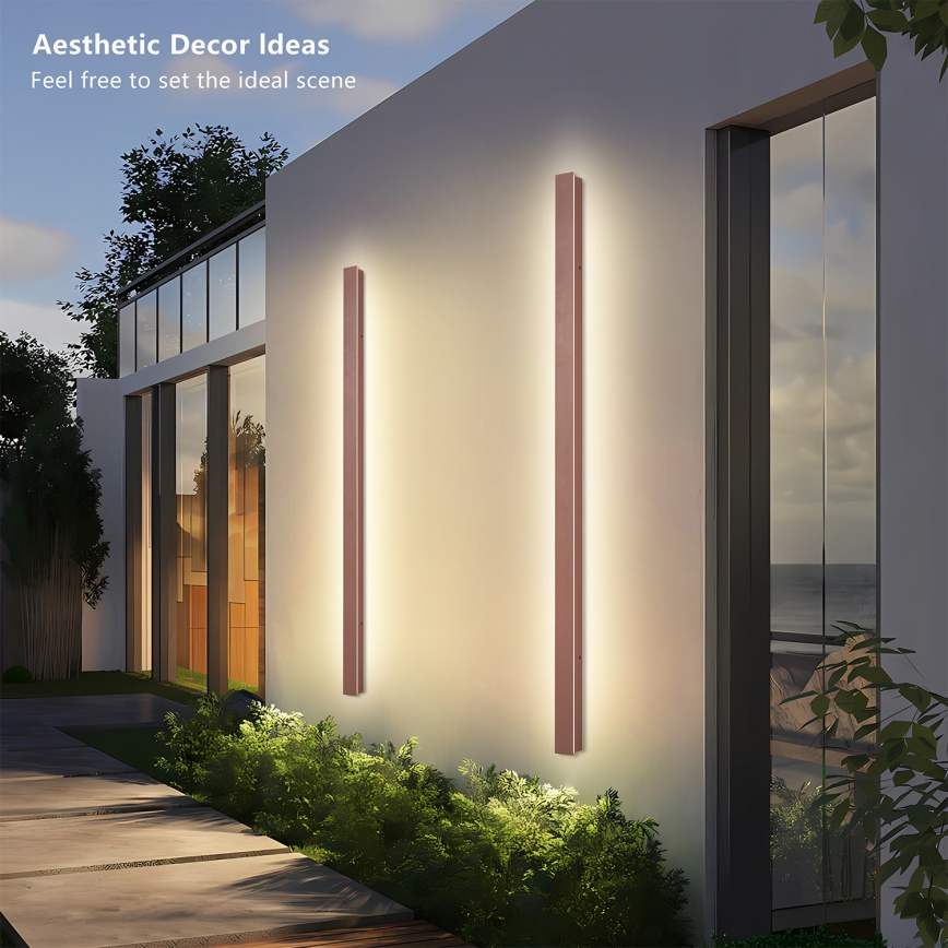 Brilagi - LED lauko sieninis šviestuvas LINEAR LED/32W/230V 3000K IP65 140 cm ruda CRI 90