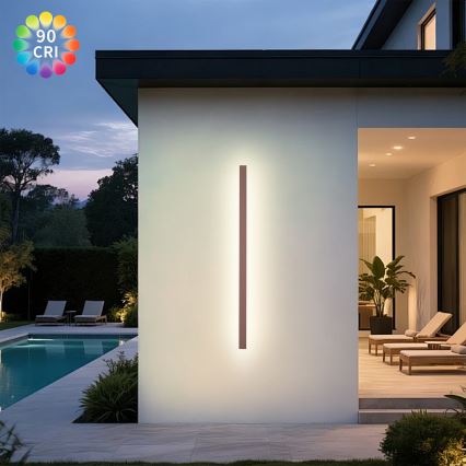 Brilagi - LED lauko sieninis šviestuvas LINEAR LED/32W/230V 3000K IP65 140 cm ruda CRI 90