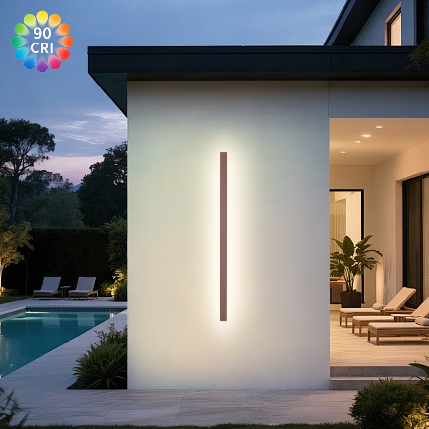 Brilagi - LED lauko sieninis šviestuvas LINEAR LED/32W/230V 3000K IP65 140 cm ruda CRI 90
