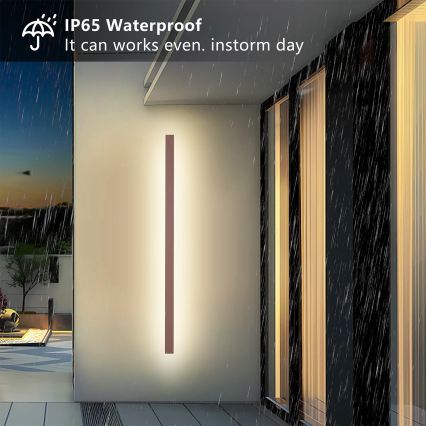 Brilagi - LED lauko sieninis šviestuvas LINEAR LED/32W/230V 3000K IP65 140 cm ruda CRI 90