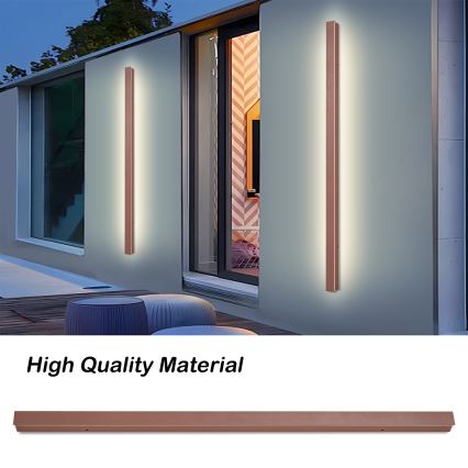 Brilagi - LED lauko sieninis šviestuvas LINEAR LED/32W/230V 3000K IP65 140 cm ruda CRI 90