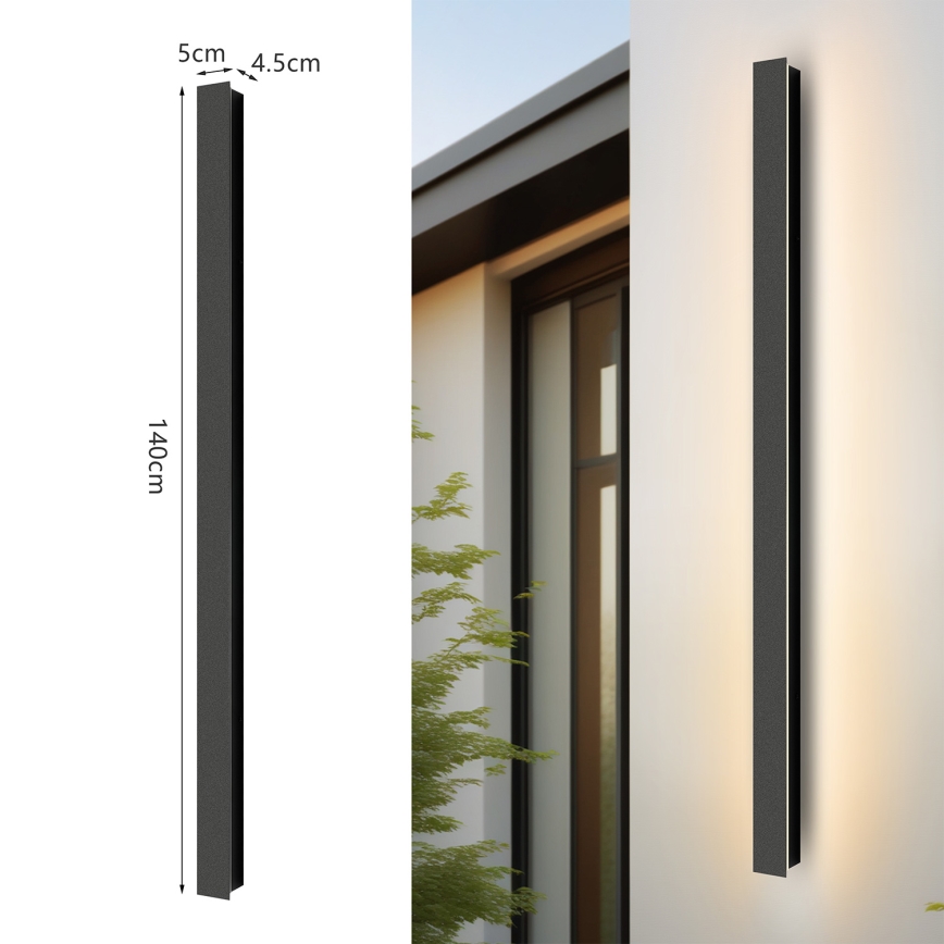 Brilagi - LED lauko sieninis šviestuvas LINEAR LED/32W/230V 3000K IP65 140 cm juoda CRI 90