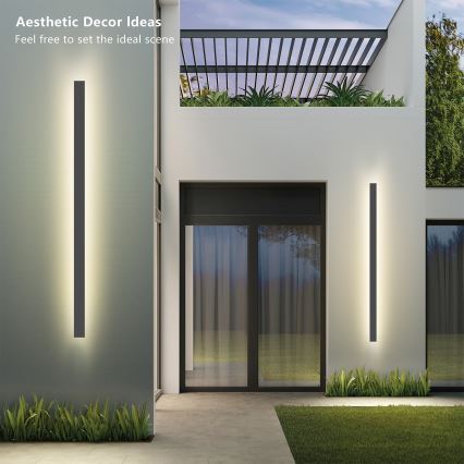 Brilagi - LED lauko sieninis šviestuvas LINEAR LED/32W/230V 4000K IP65 140 cm antracito spalvos CRI 90