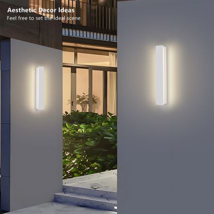 Brilagi - LED lauko sieninis šviestuvas LINEAR LED/8W/230V 3000K IP65 30 cm baltas CRI 90