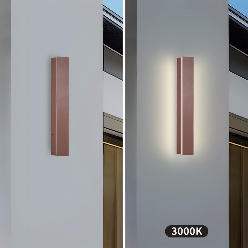 Brilagi - LED lauko sieninis šviestuvas LINEAR LED/8W/230V 3000K IP65 30 cm rudos spalvos CRI 90