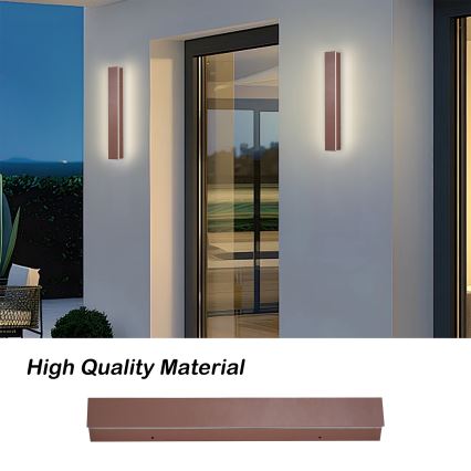 Brilagi - LED lauko sieninis šviestuvas LINEAR LED/8W/230V 3000K IP65 30 cm rudos spalvos CRI 90