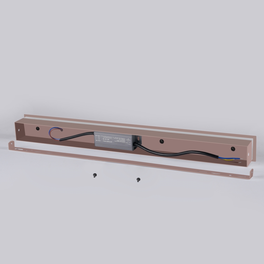 Brilagi - LED lauko sieninis šviestuvas LINEAR LED/8W/230V 3000K IP65 30 cm rudos spalvos CRI 90