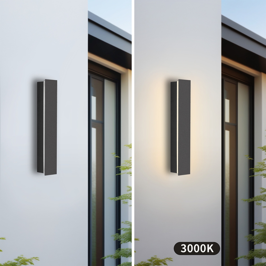 Brilagi - LED lauko sieninis šviestuvas LINEAR LED/8W/230V 3000K IP65 30 cm antracitas CRI 90