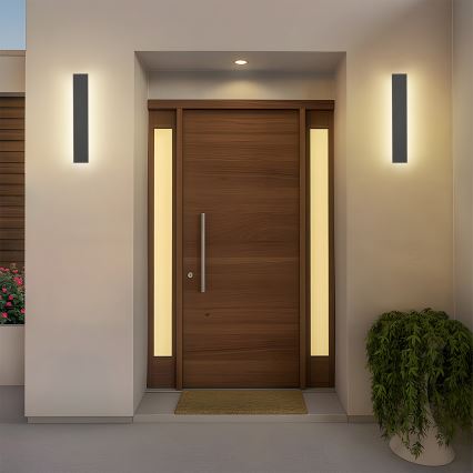 Brilagi - LED lauko sieninis šviestuvas LINEAR LED/8W/230V 3000K IP65 30 cm antracitas CRI 90