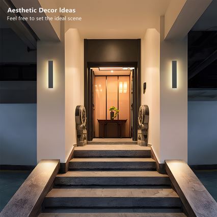 Brilagi - LED lauko sieninis šviestuvas LINEAR LED/8W/230V 3000K IP65 30 cm antracitas CRI 90