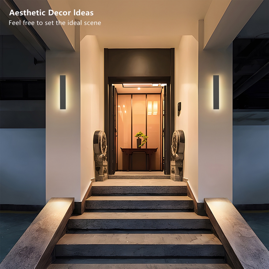 Brilagi - LED lauko sieninis šviestuvas LINEAR LED/8W/230V 3000K IP65 30 cm antracitas CRI 90