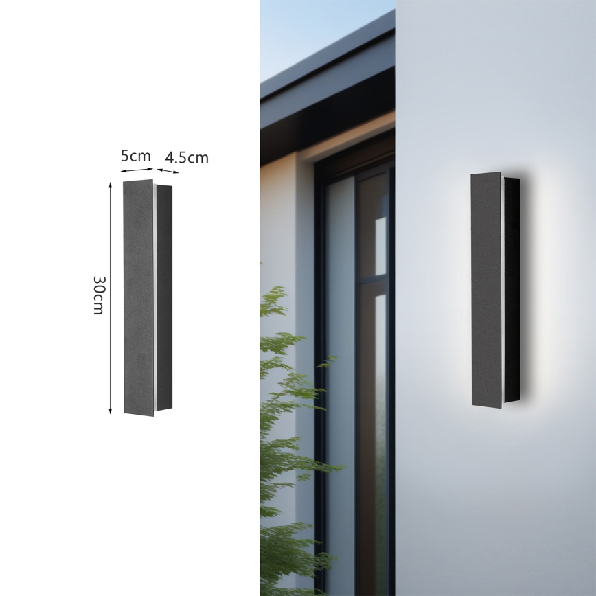 Brilagi - LED lauko sieninis šviestuvas LINEAR LED/8W/230V 3000K IP65 30 cm antracitas CRI 90