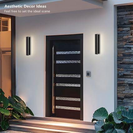 Brilagi - lauko sieninis LED šviestuvas LINEAR LED/8W/230V 3000K IP65 30 cm juodas CRI 90