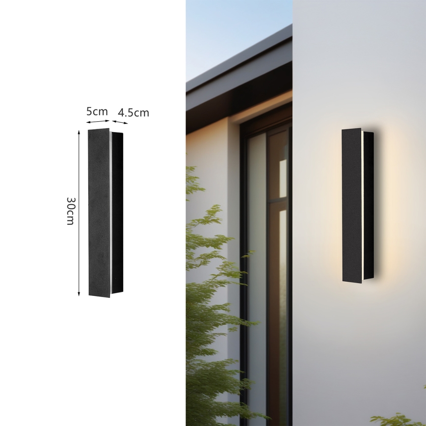 Brilagi - lauko sieninis LED šviestuvas LINEAR LED/8W/230V 3000K IP65 30 cm juodas CRI 90