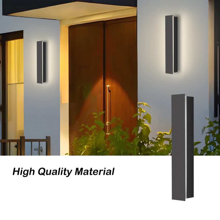 Brilagi - LED lauko sieninis šviestuvas LINEAR LED/8W/230V 4000K IP65 30 cm antracitas CRI 90