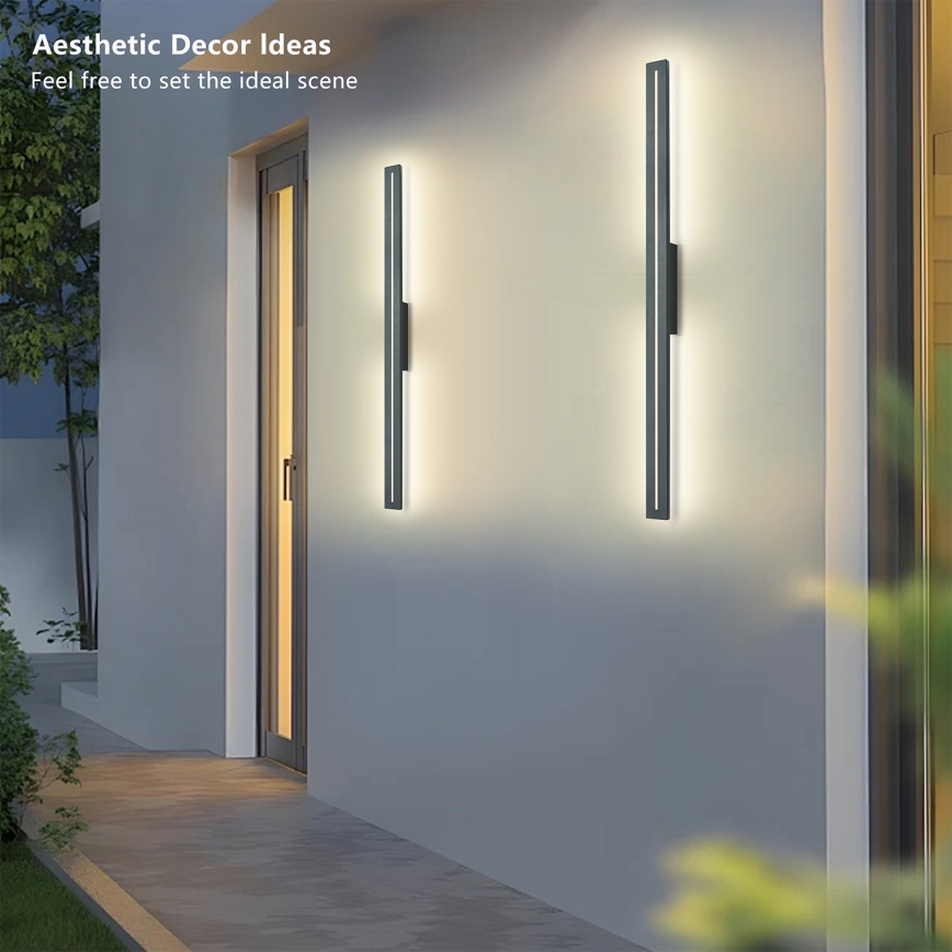 Brilagi - LED lauko sieninis šviestuvas LINEO LED/24W/230V 3000K IP65 100 cm antracitas CRI 90