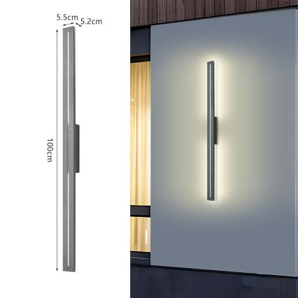 Brilagi - LED lauko sieninis šviestuvas LINEO LED/24W/230V 3000K IP65 100 cm antracitas CRI 90