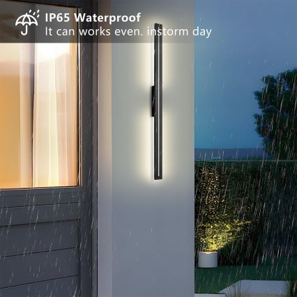 Brilagi - LINEO lauko sieninis LED šviestuvas LED/24W/230V 3000K IP65 100 cm juodas CRI 90