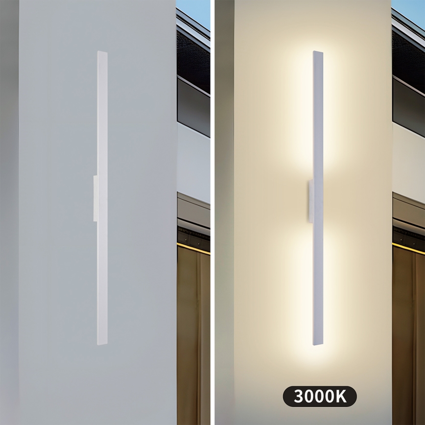 Brilagi - LED Lauko sieninis šviestuvas LUNA LED/24W/230V 3000K IP65 100 cm balta CRI 90
