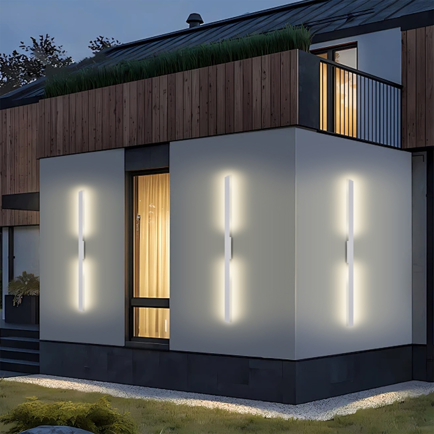 Brilagi - LED Lauko sieninis šviestuvas LUNA LED/24W/230V 3000K IP65 100 cm balta CRI 90