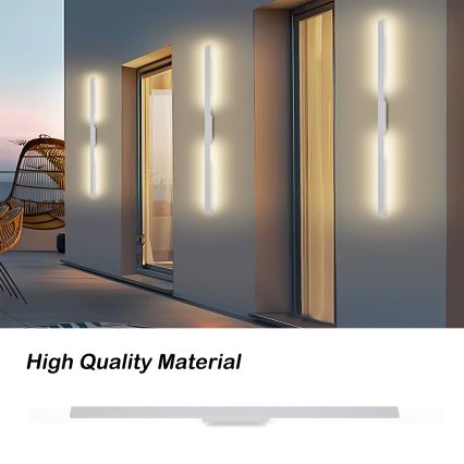 Brilagi - LED Lauko sieninis šviestuvas LUNA LED/24W/230V 3000K IP65 100 cm balta CRI 90