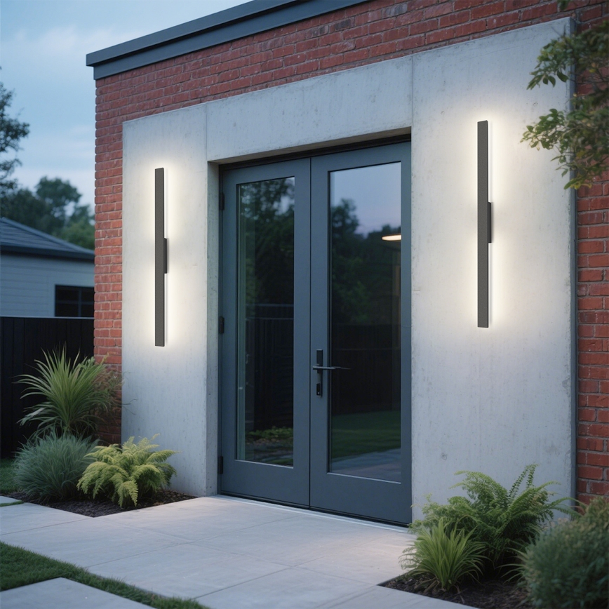Brilagi - LED lauko sieninis šviestuvas LUNA LED/24W/230V 3000K IP65 100 cm antracitas CRI 90