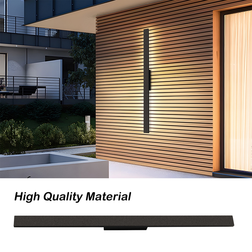 Brilagi - LED lauko sieninis šviestuvas LUNA LED/24W/230V 4000K IP65 100 cm juodas CRI 90